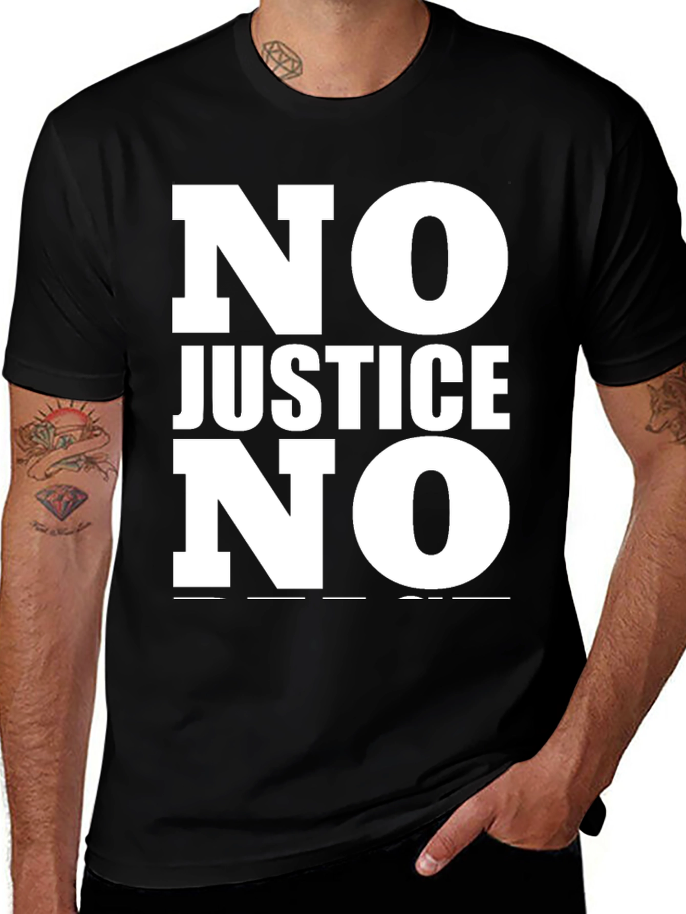No Justice No Peace Statement T-Shirt