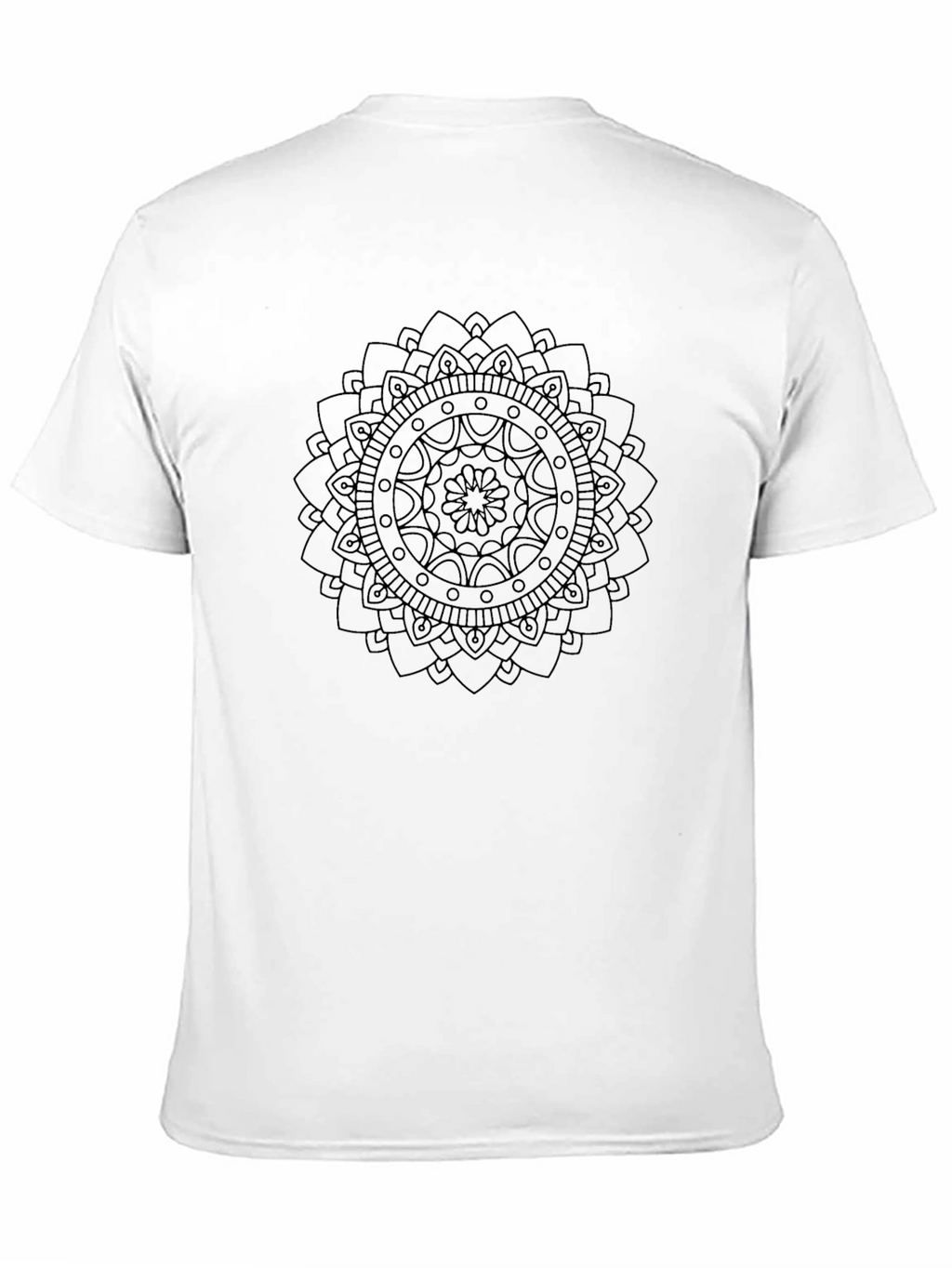 Black Mandala Graphic Tee - Casual Style
