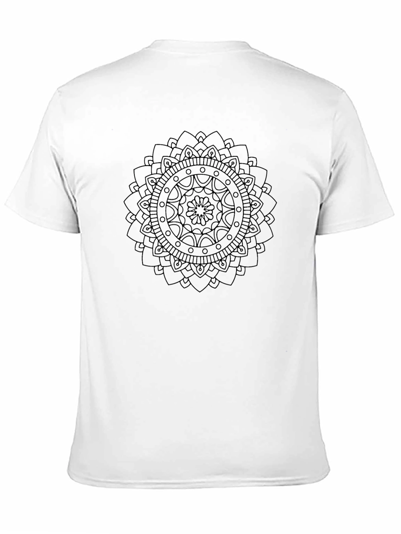 Black Mandala Graphic Tee - Casual Style