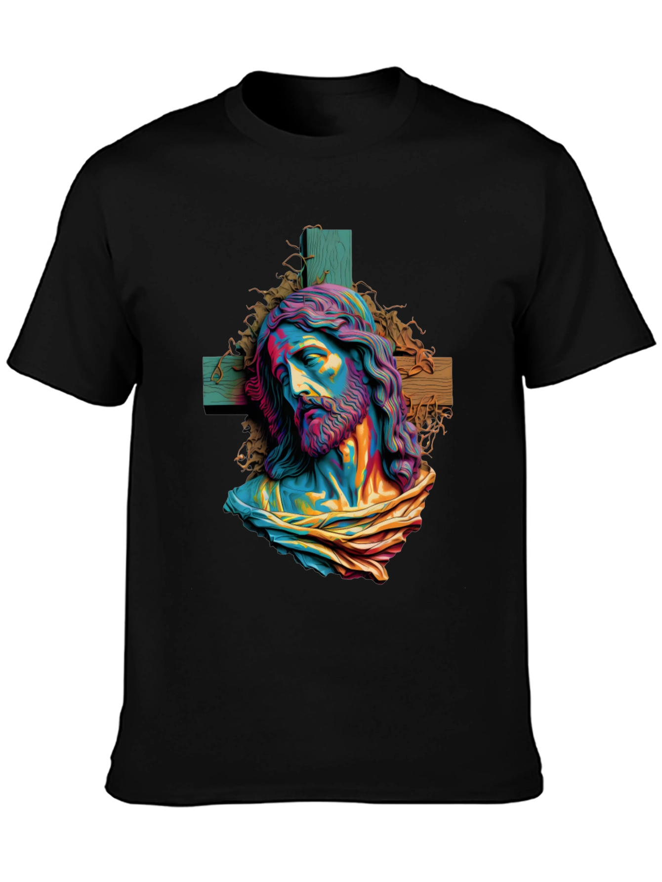 Jesus Colorful Artistic Graphic T-Shirt