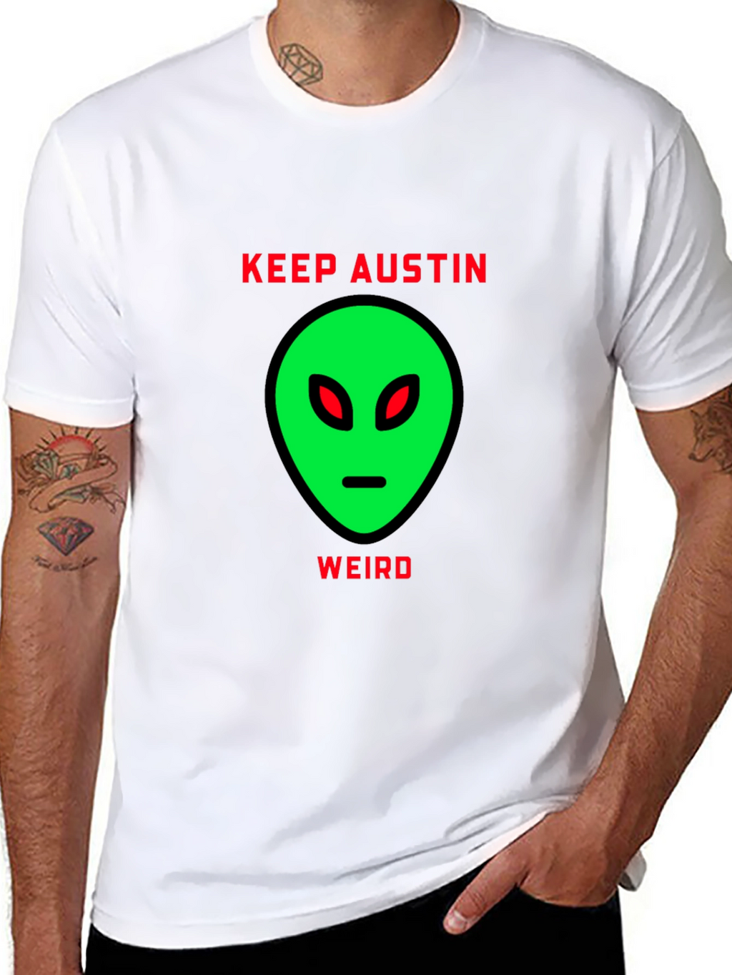 Keep Austin Weird Alien Graphic T-Shirt