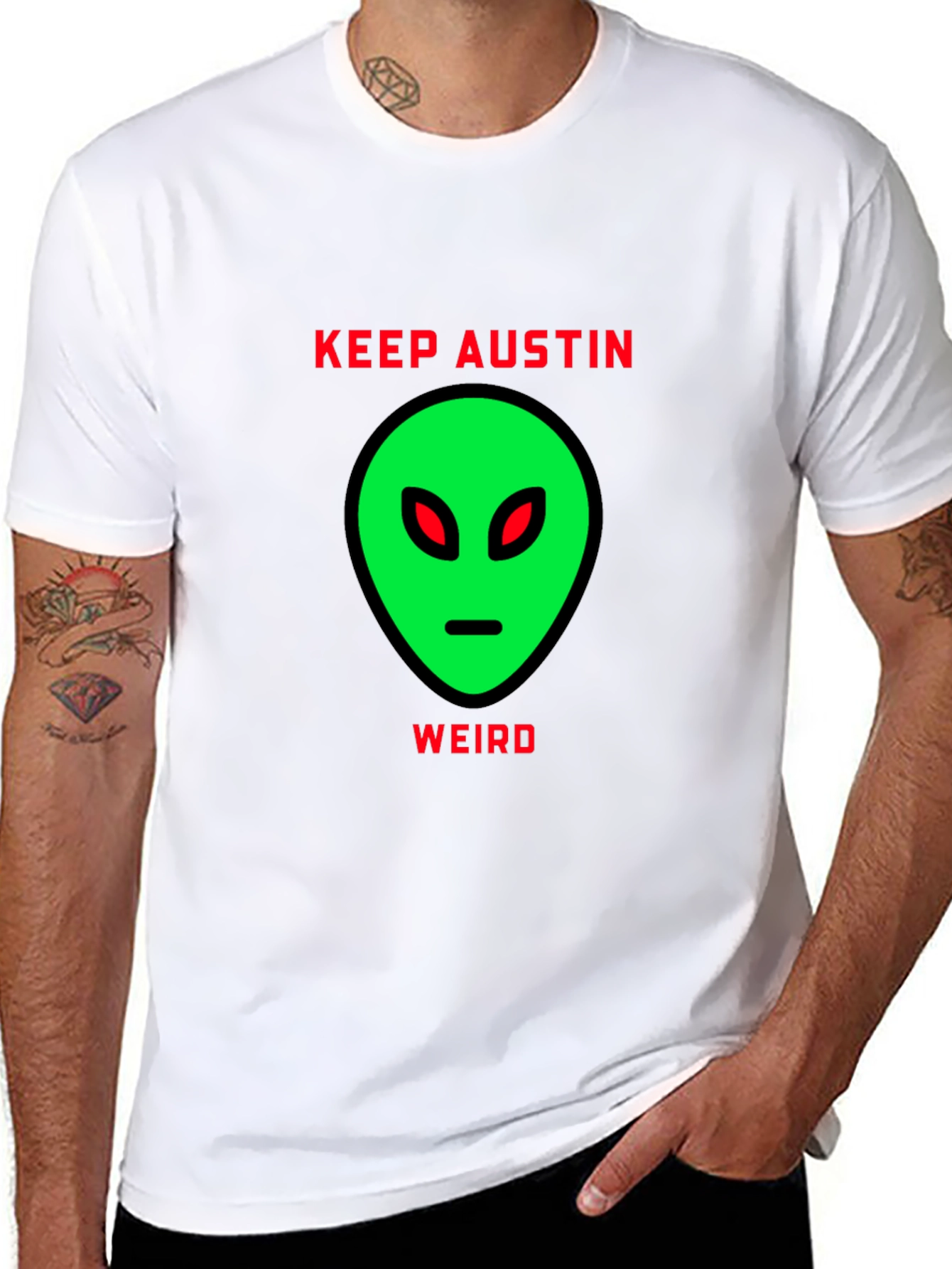 Keep Austin Weird Alien Graphic T-Shirt