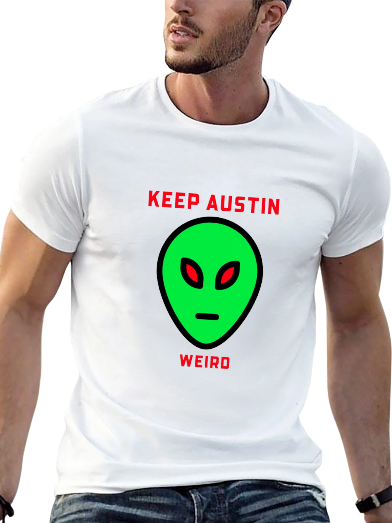 Keep Austin Weird Alien Graphic T-Shirt