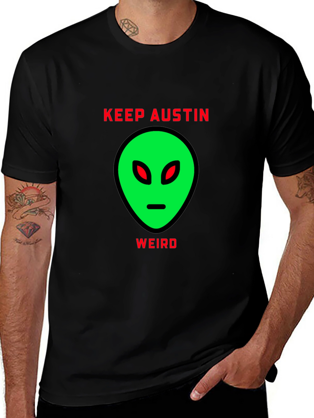 Keep Austin Weird Alien Graphic T-Shirt