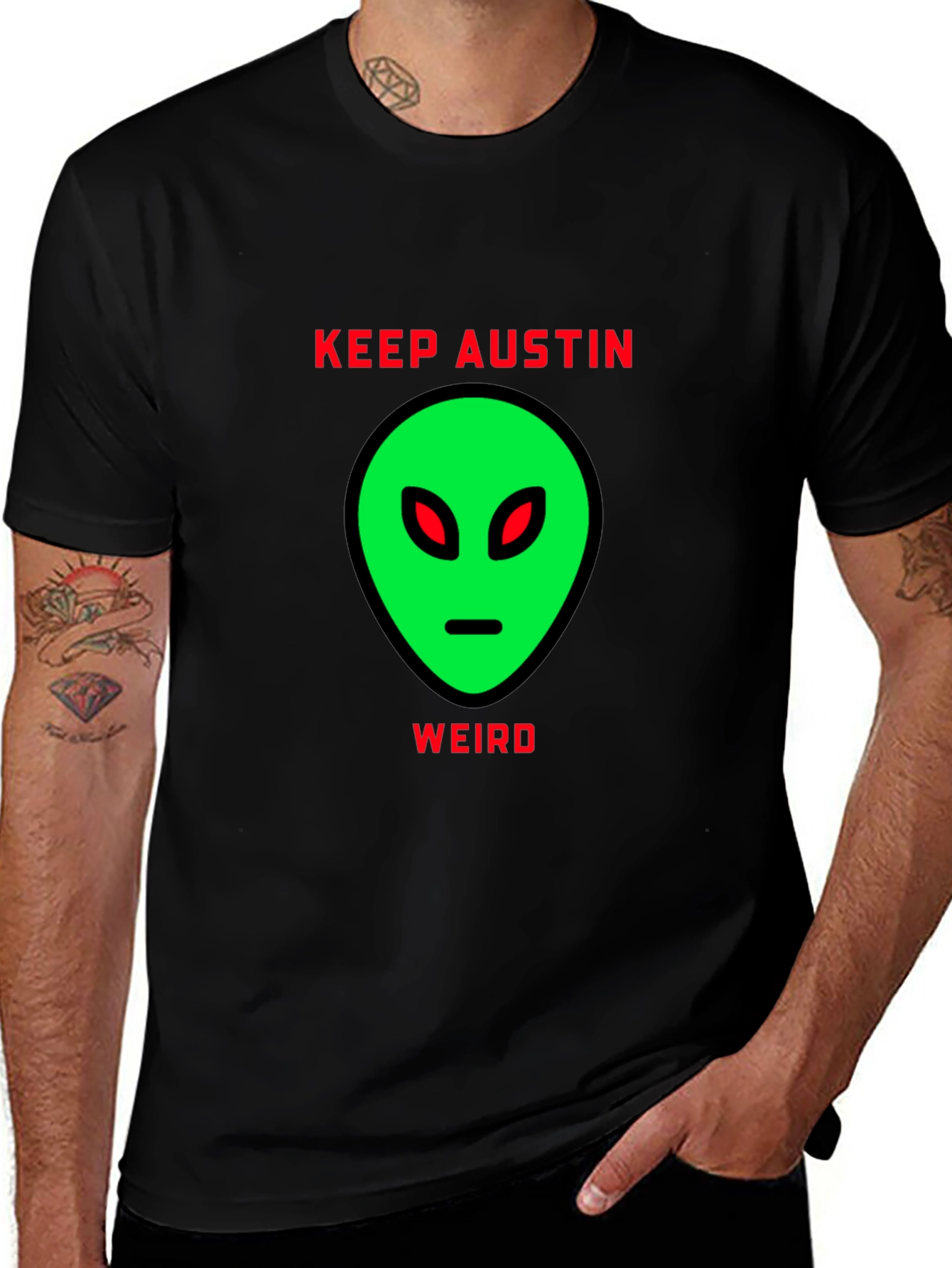 Keep Austin Weird Alien Graphic T-Shirt