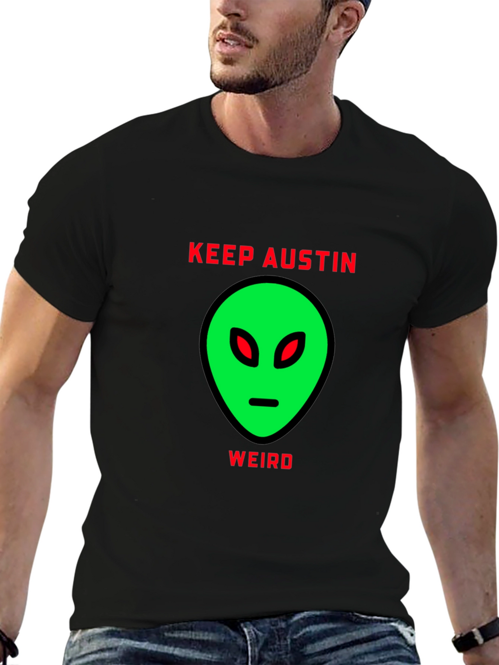 Keep Austin Weird Alien Graphic T-Shirt