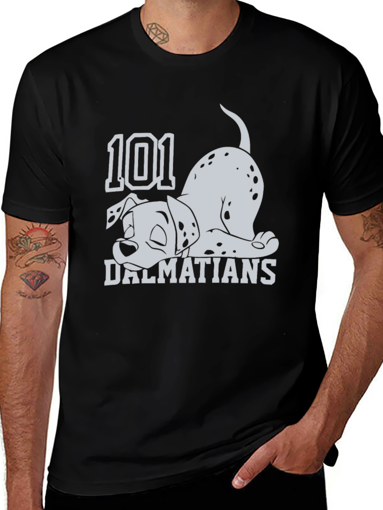 101 Dalmatians Black Graphic Tee