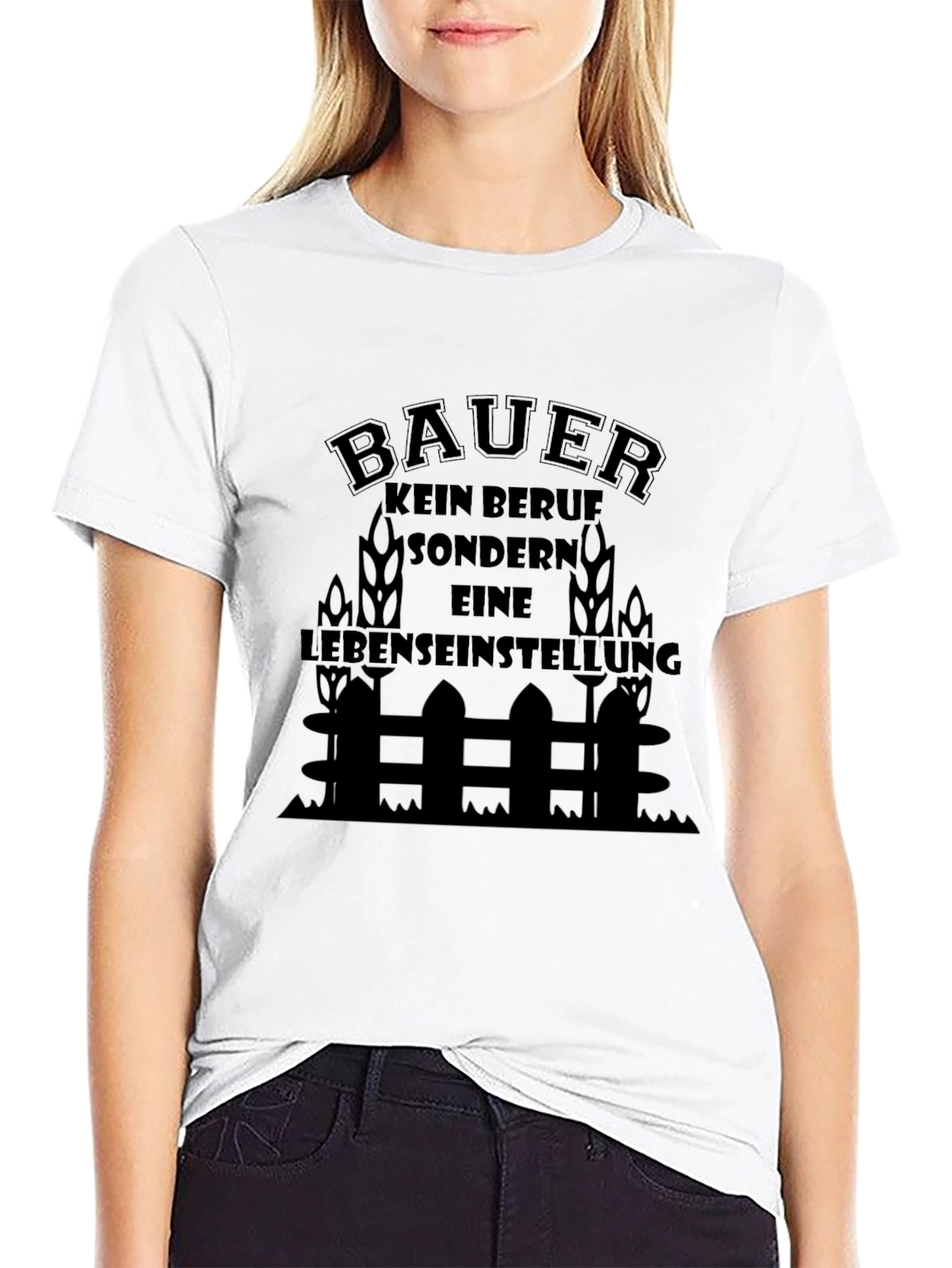 Bauer Lebens Einstellung Black Tee