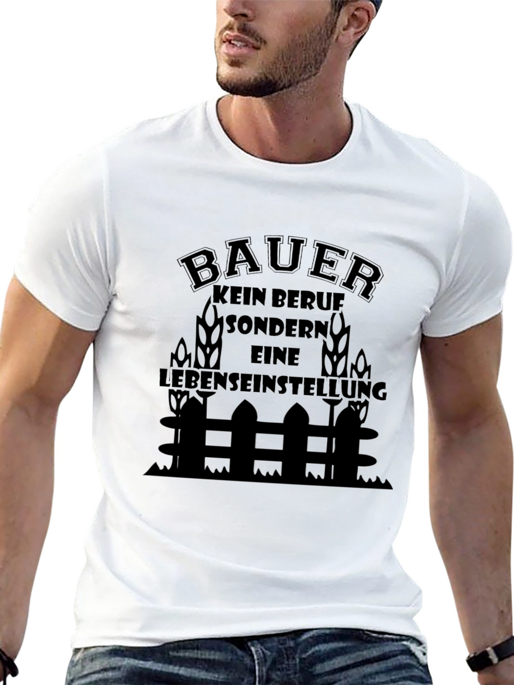 Bauer Lebens Einstellung Black Tee