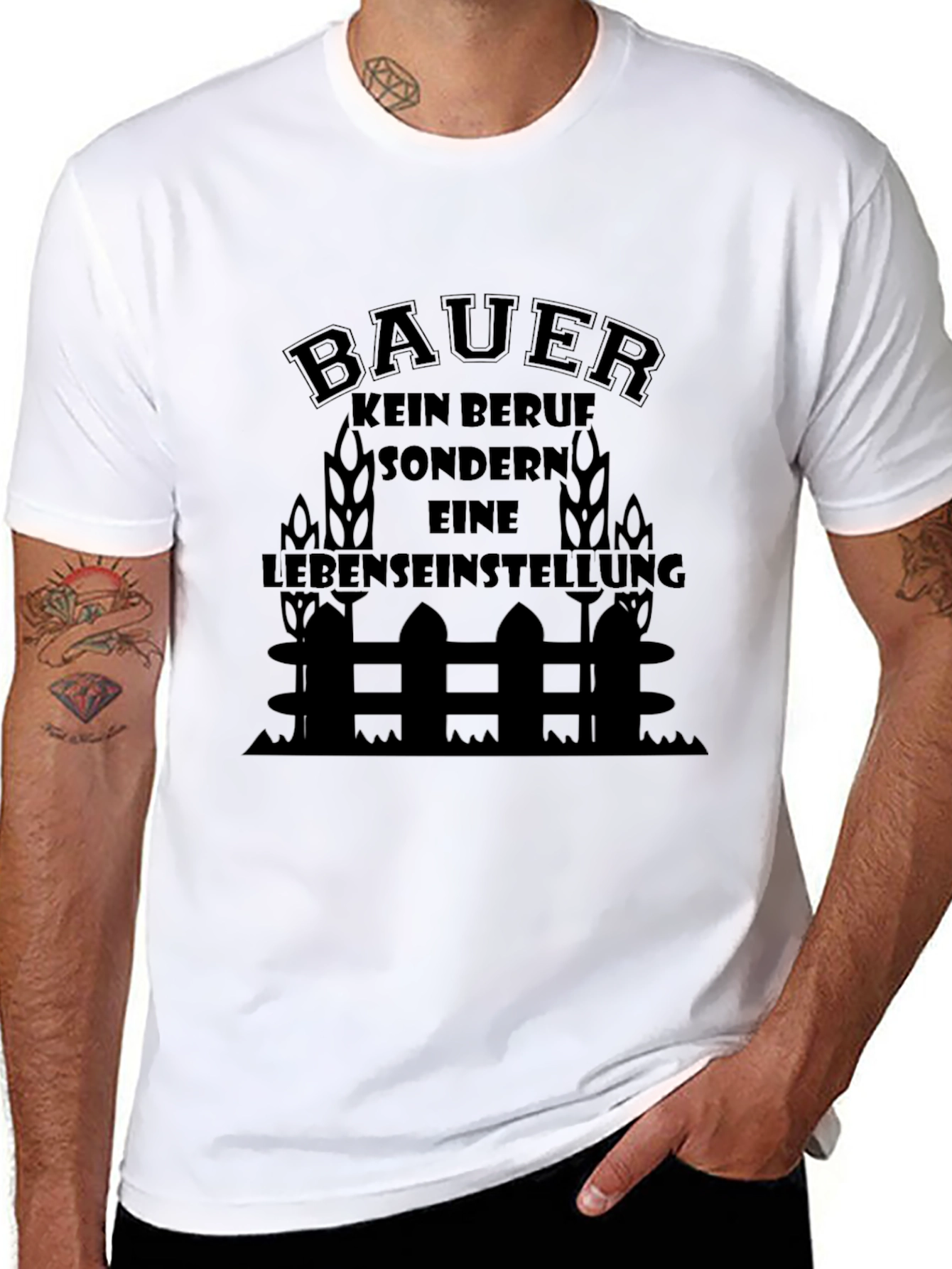 Bauer Lebens Einstellung Black Tee