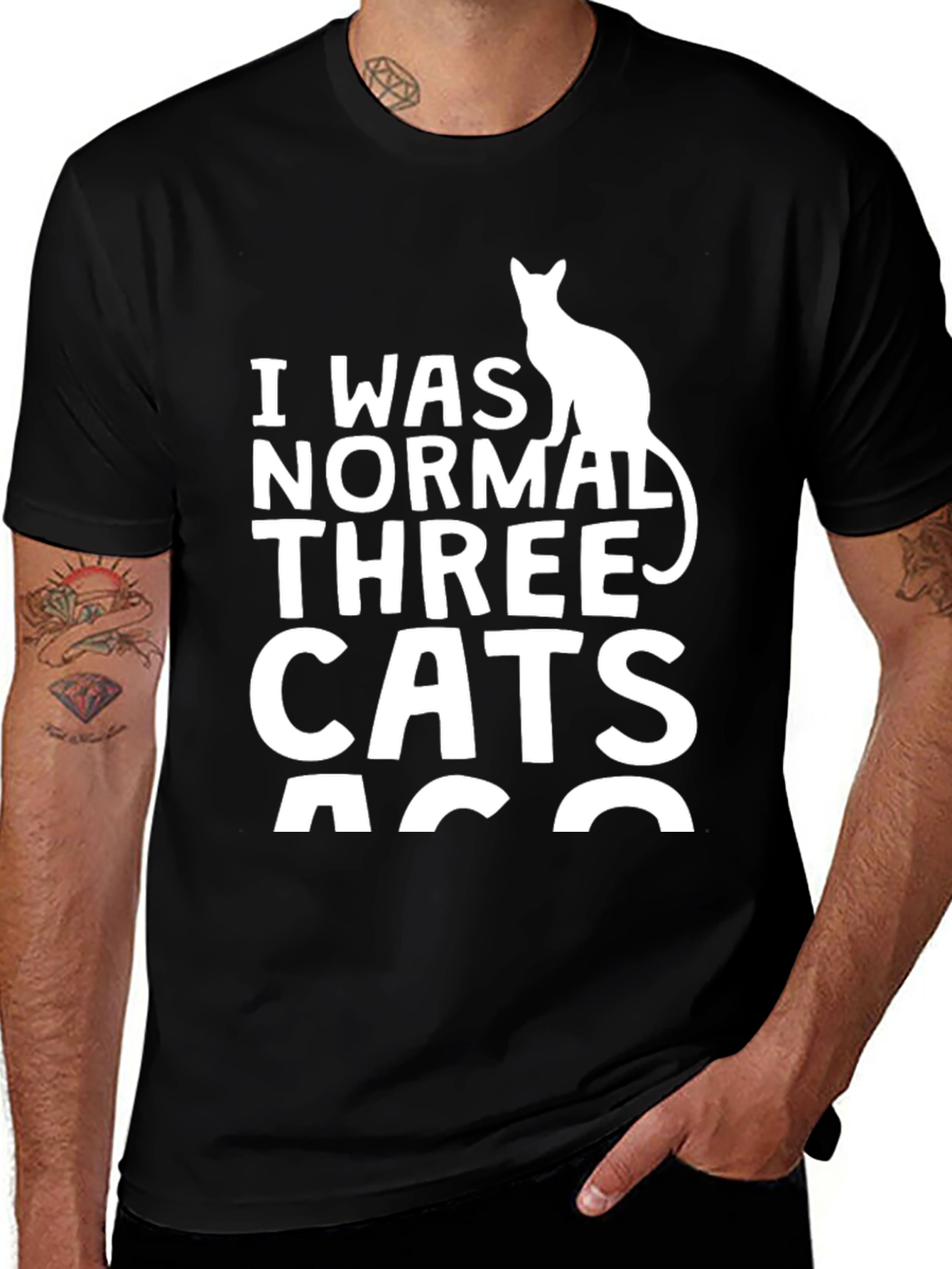 I Was Normal Three Cats Ago T-Shirt