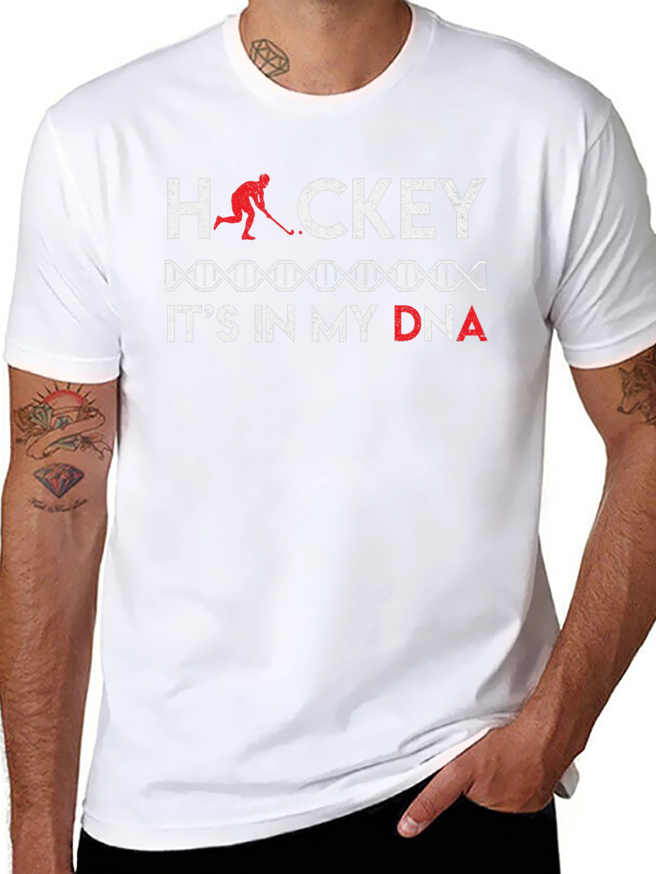 Hockey in my DNA Black T-Shirt