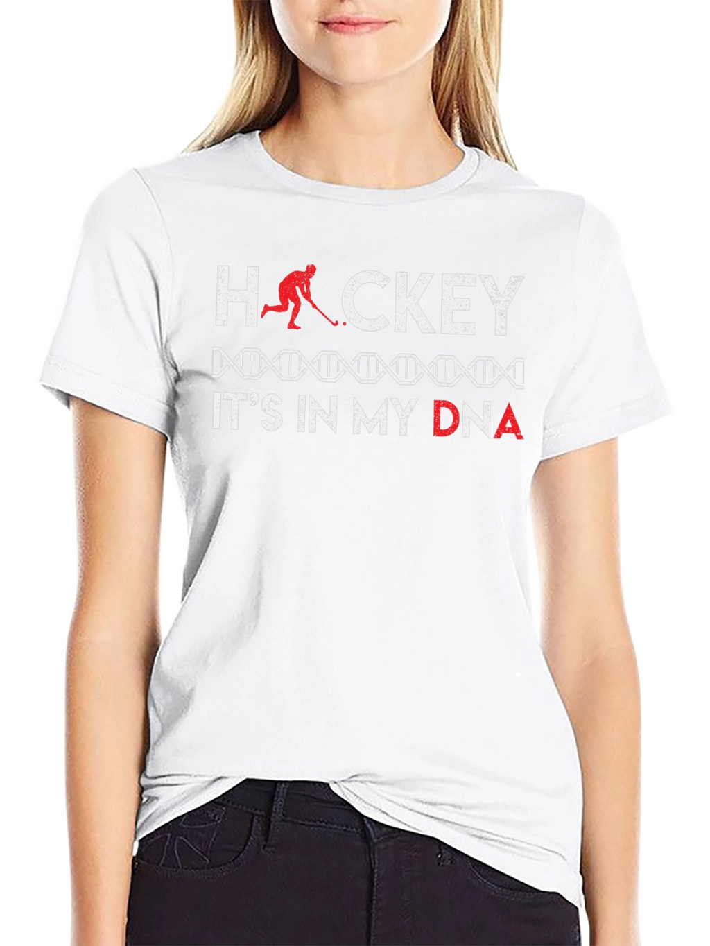 Hockey in my DNA Black T-Shirt