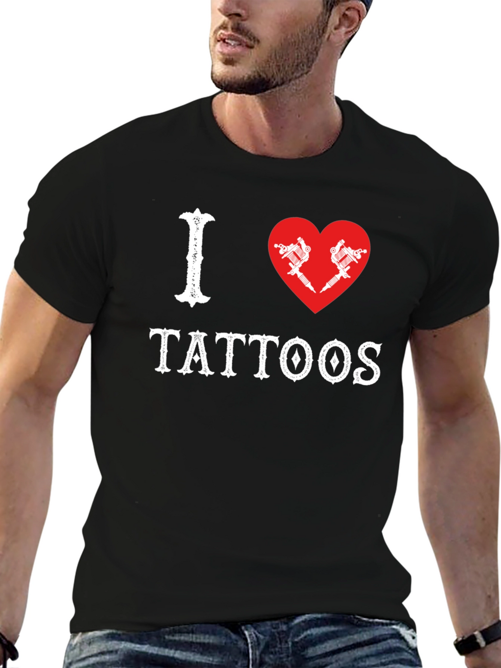 I Heart Tattoos Black Tee