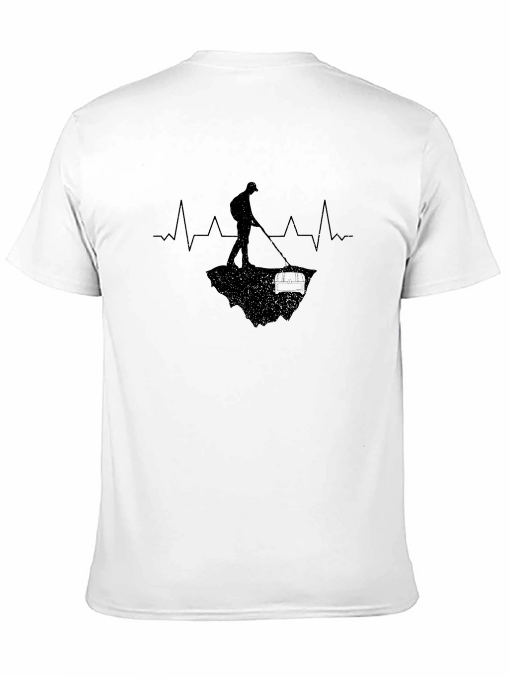 Metal Detector Heartbeat T-Shirt - Black