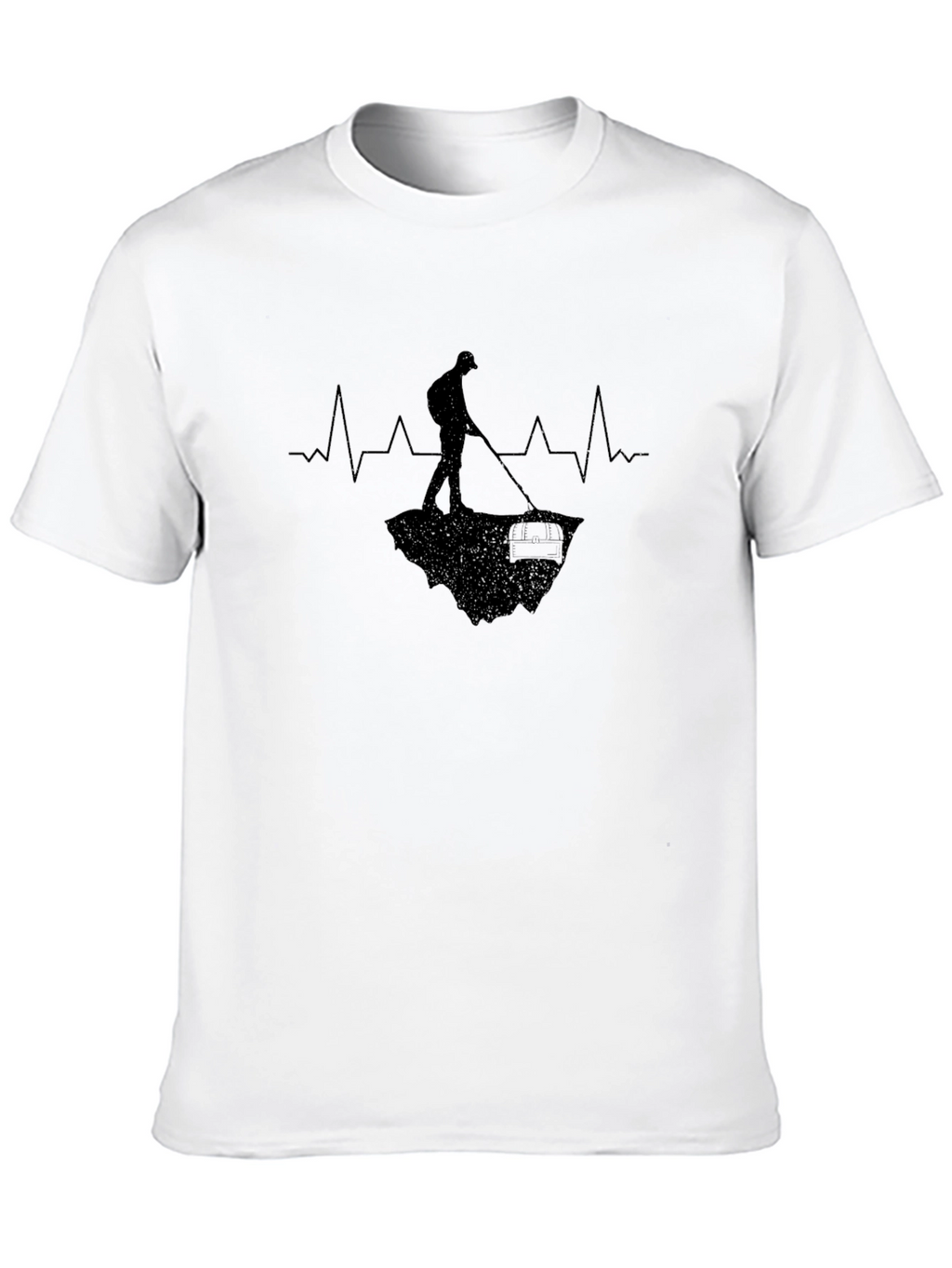 Metal Detector Heartbeat T-Shirt - Black