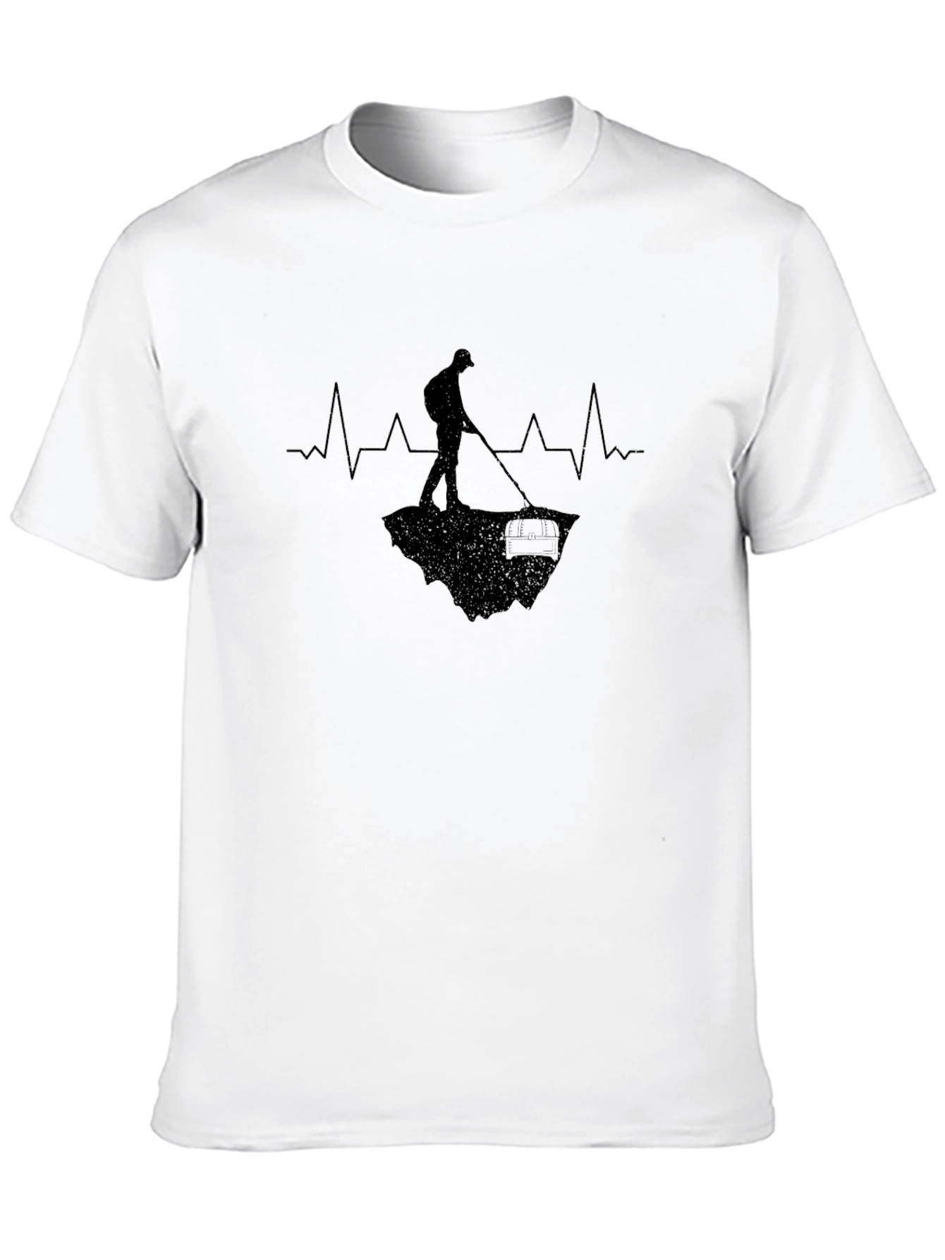 Metal Detector Heartbeat T-Shirt - Black