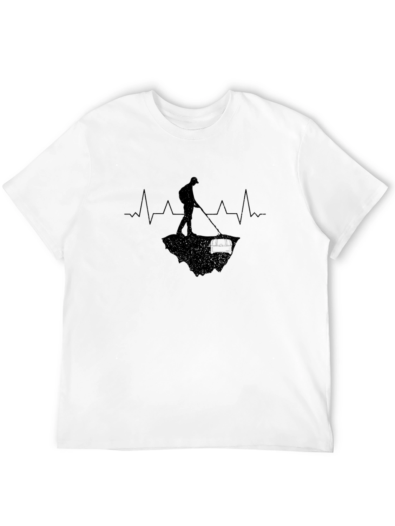 Metal Detector Heartbeat T-Shirt - Black
