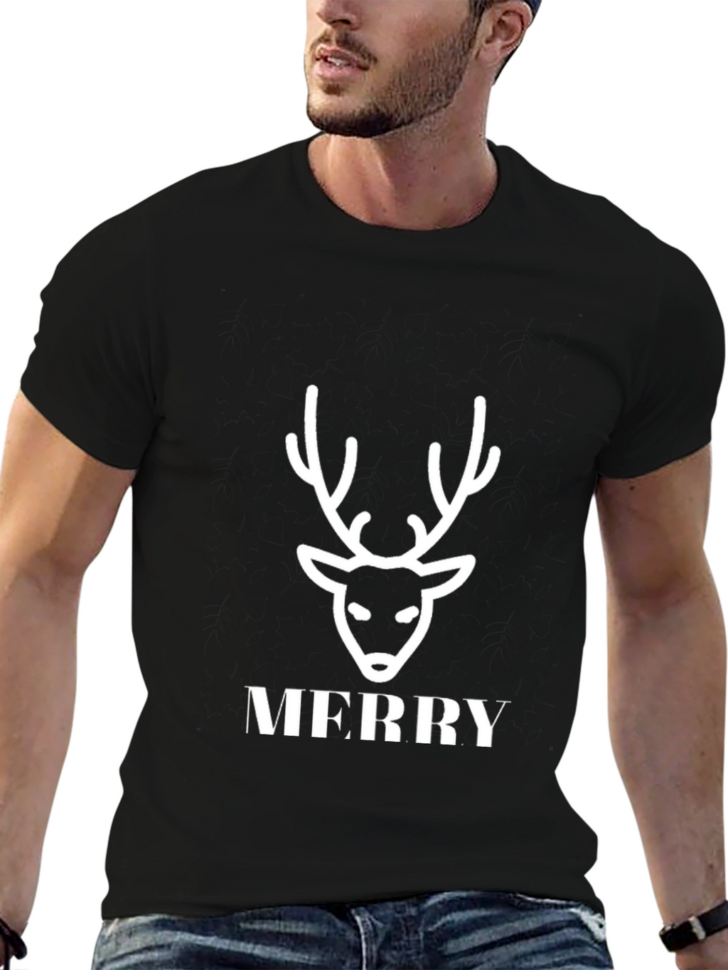 Merry Reindeer Graphic Tee - Holiday Style