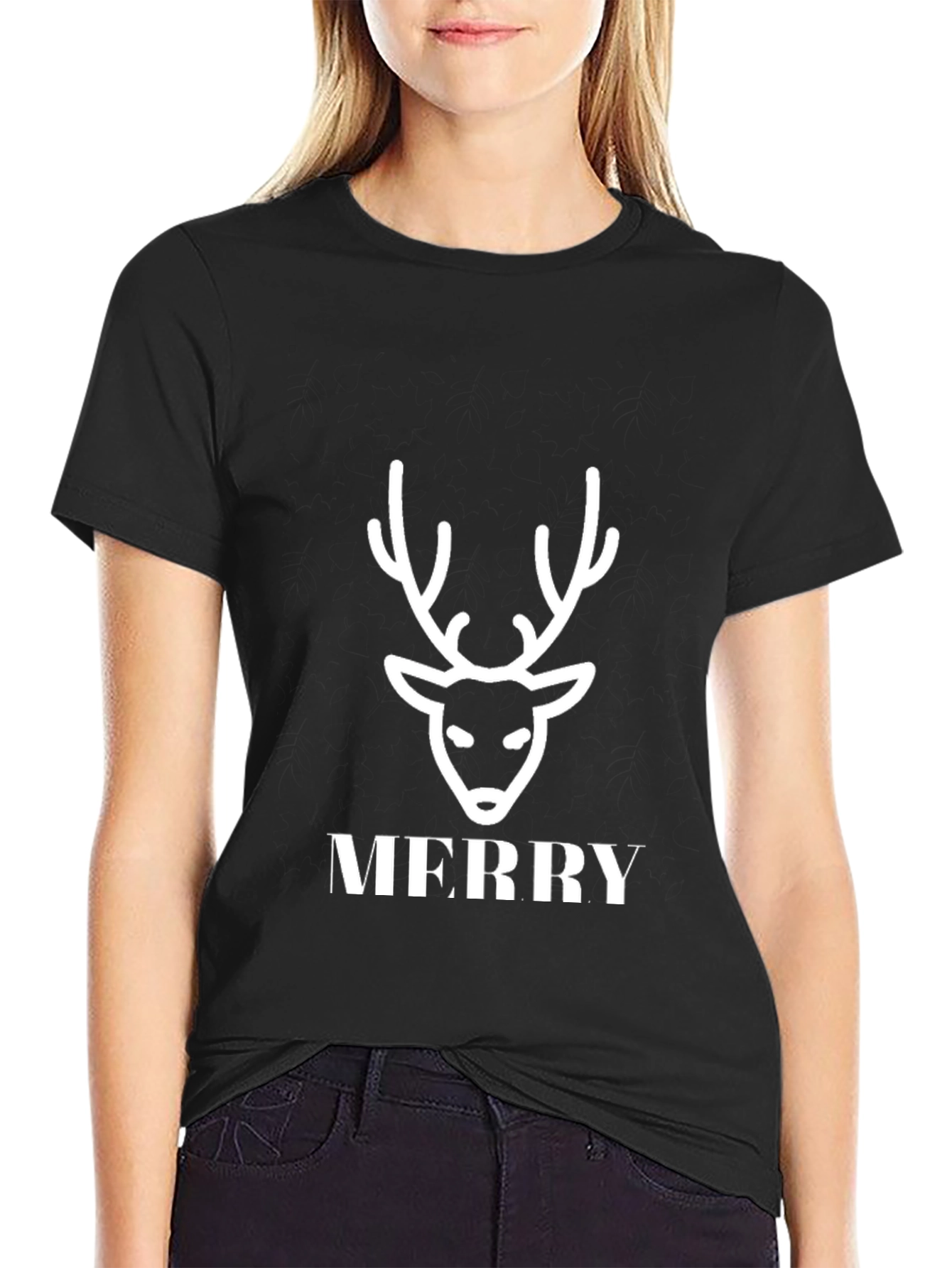 Merry Reindeer Graphic Tee - Holiday Style