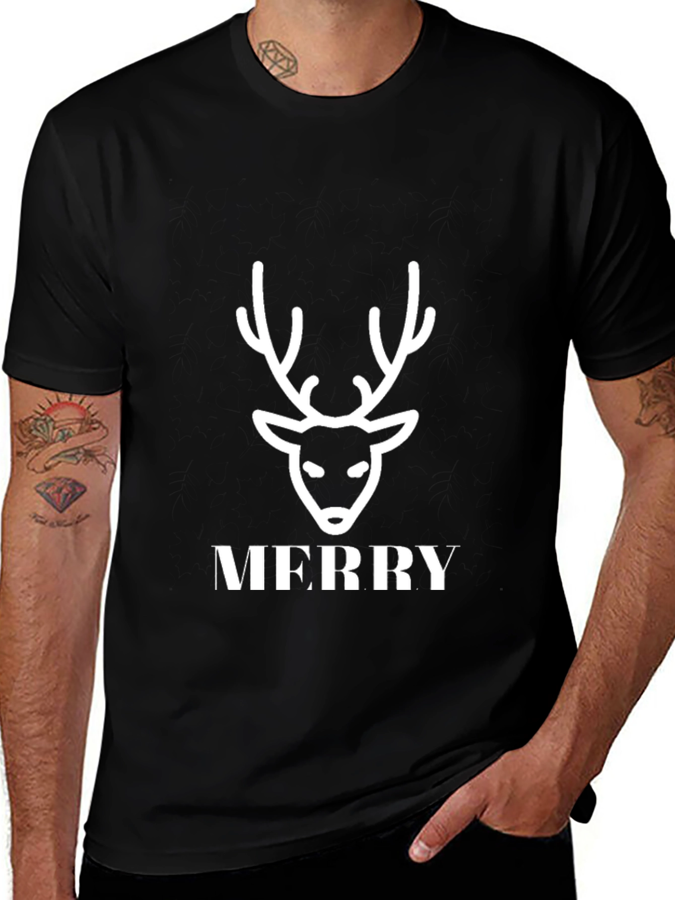 Merry Reindeer Graphic Tee - Holiday Style