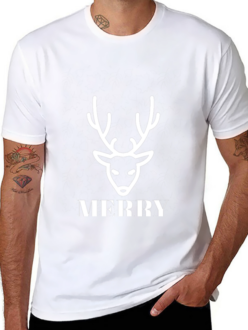Merry Reindeer Graphic Tee - Holiday Style