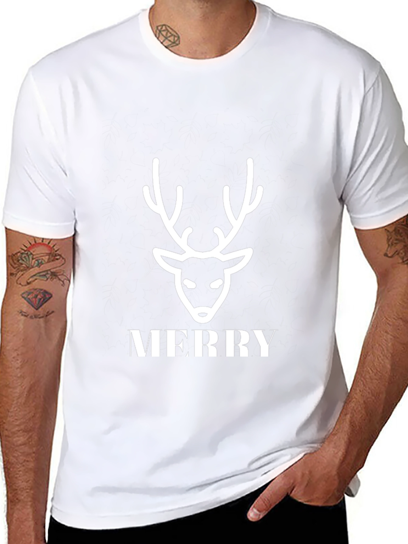 Merry Reindeer Graphic Tee - Holiday Style