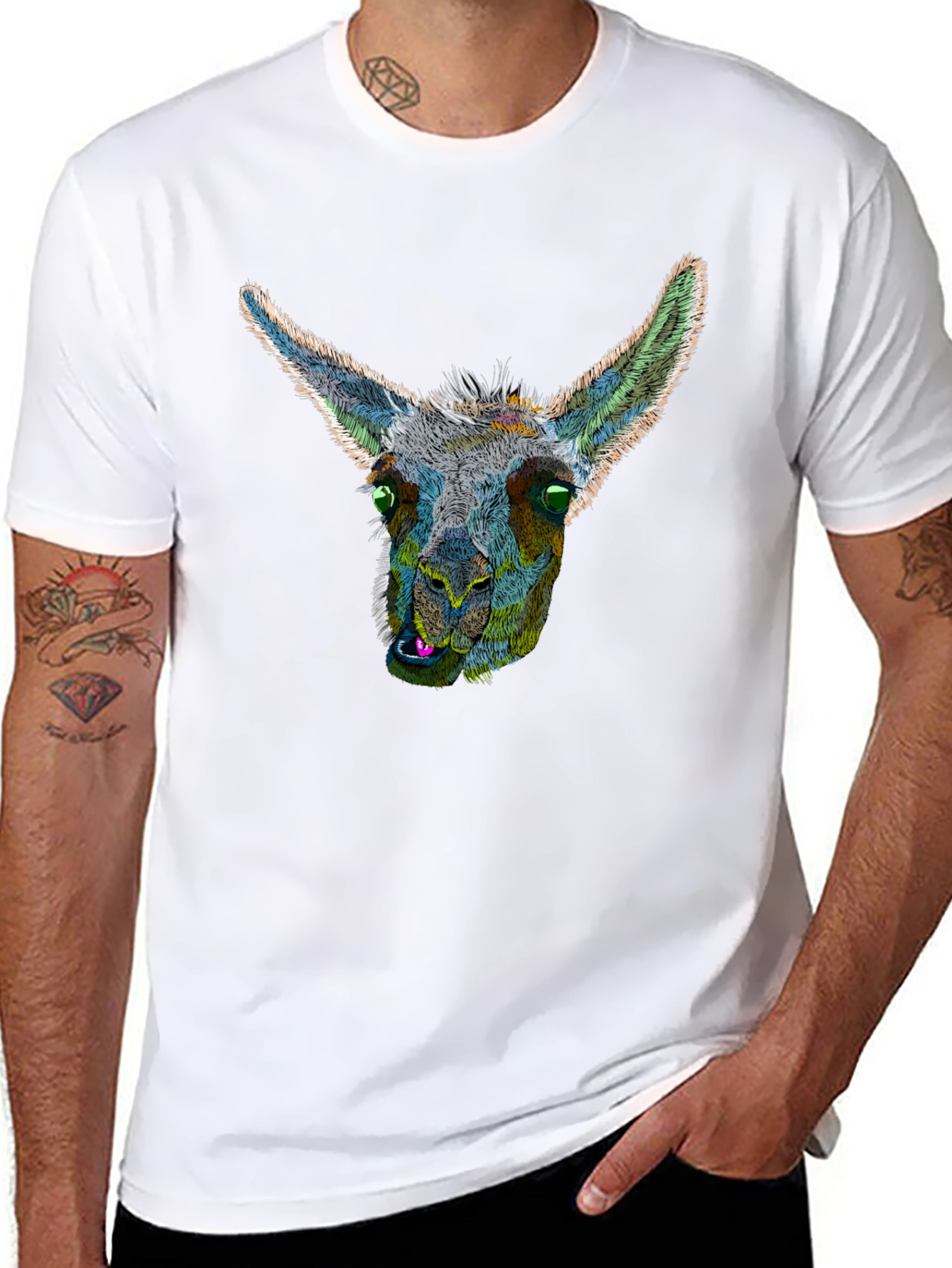 Llama Graphic Black T-Shirt