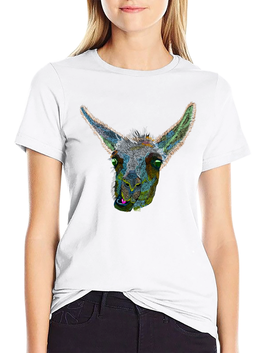 Llama Graphic Black T-Shirt