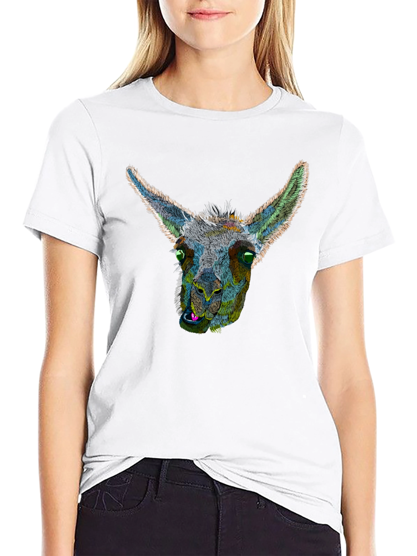 Llama Graphic Black T-Shirt