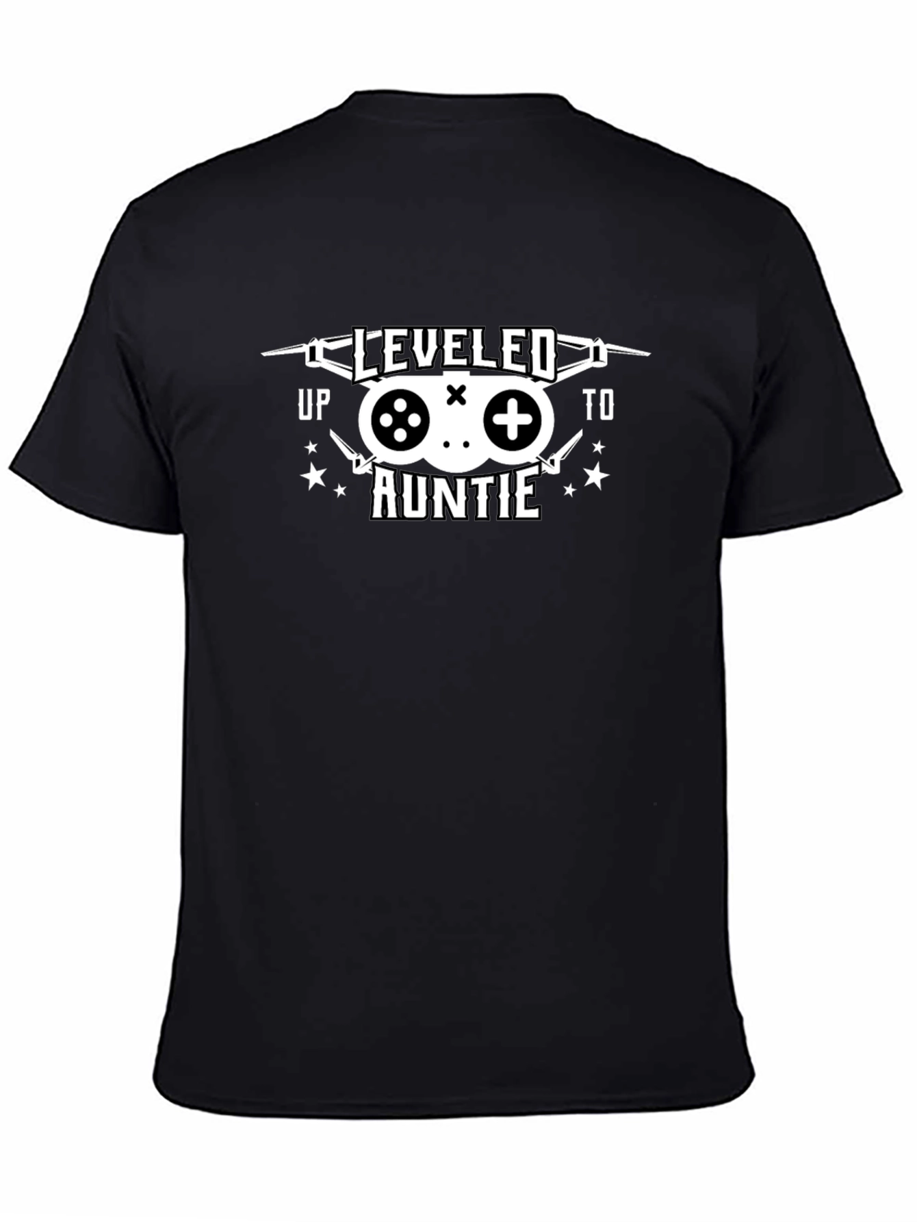 Leveled Up to Auntie T-Shirt - Gamer Aunt Gift