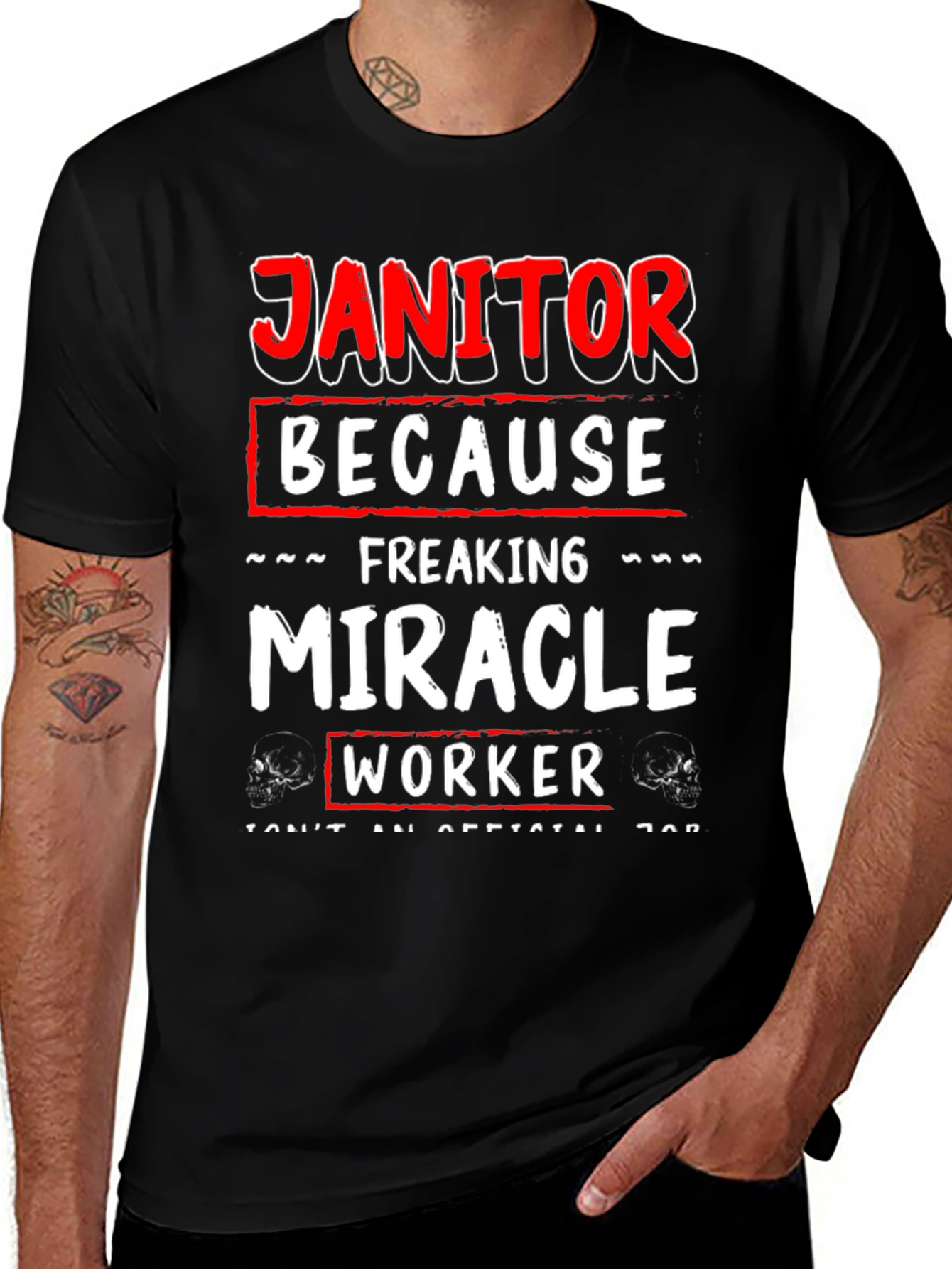 Janitor Miracle Worker Graphic Tee