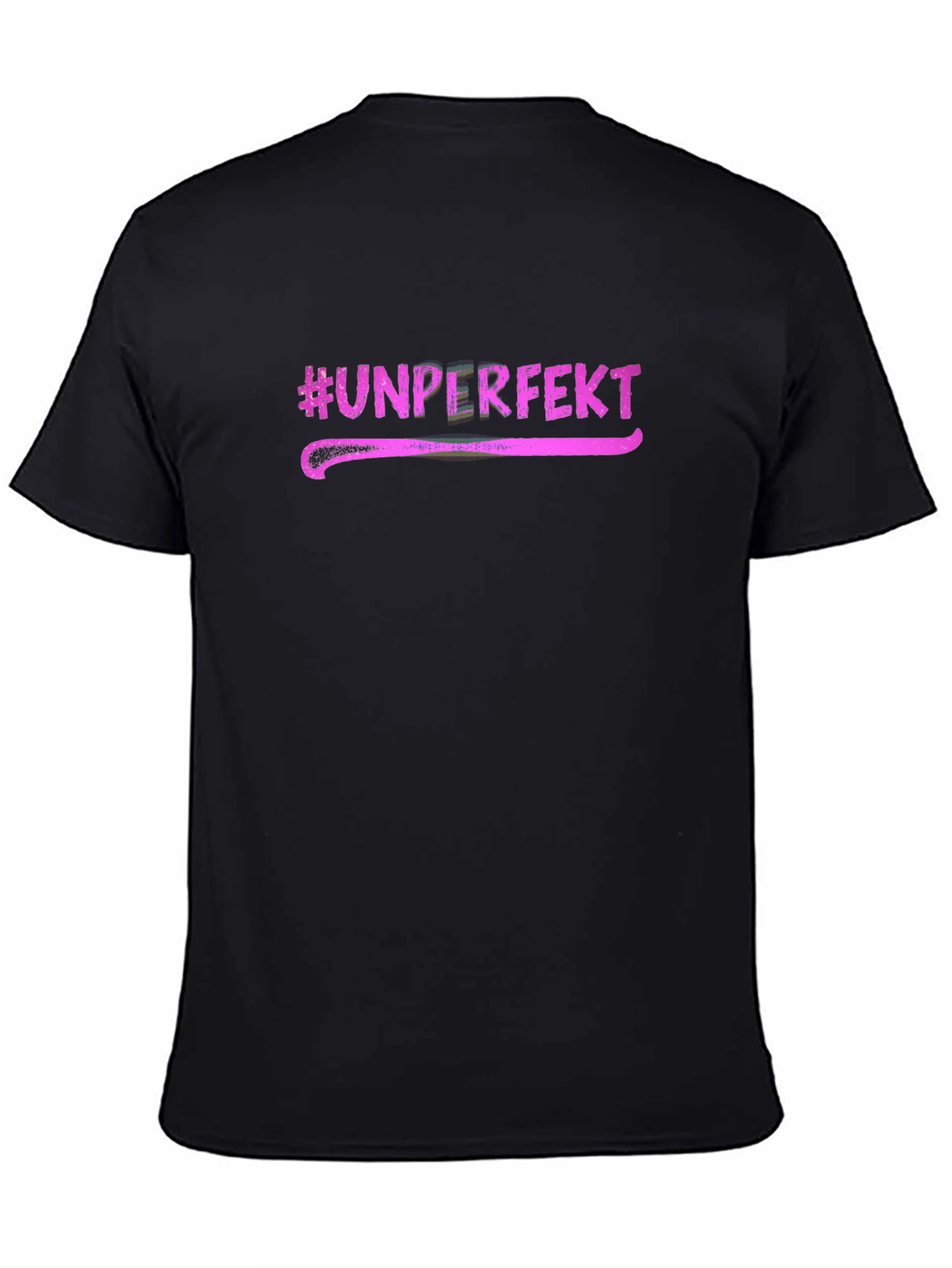 #Unperfekt Black Graphic Tee - Unique Casual Style