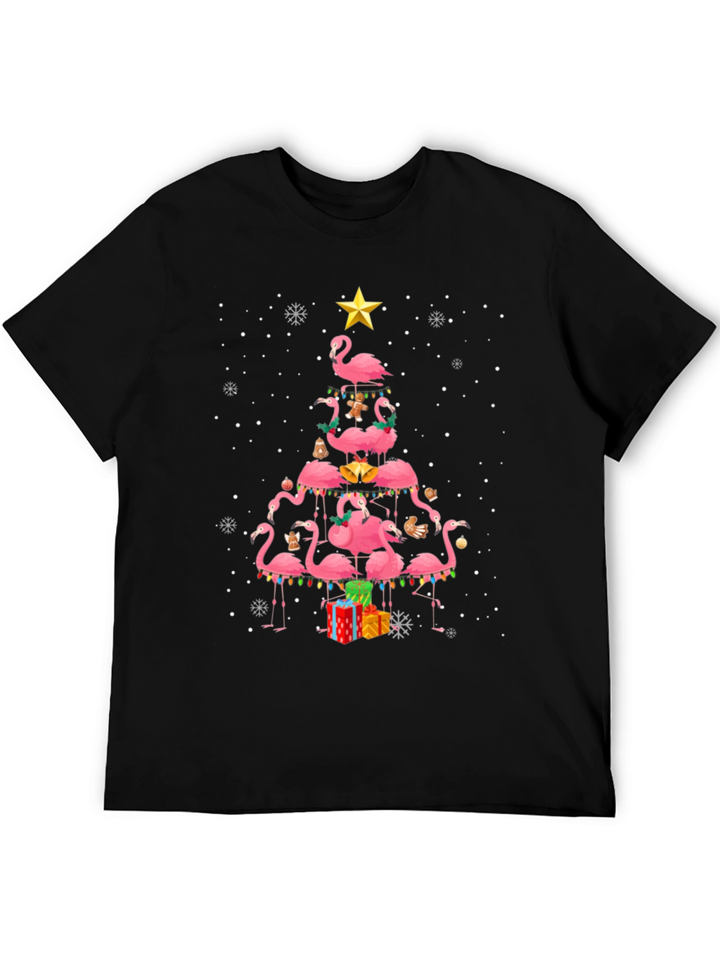 Flamingo Christmas Tree T-Shirt