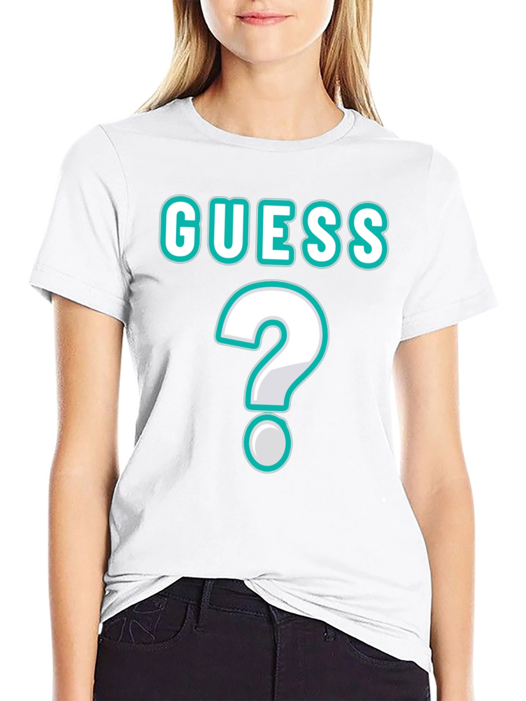 Guess Unisex T-Shirt with Question Mark Design