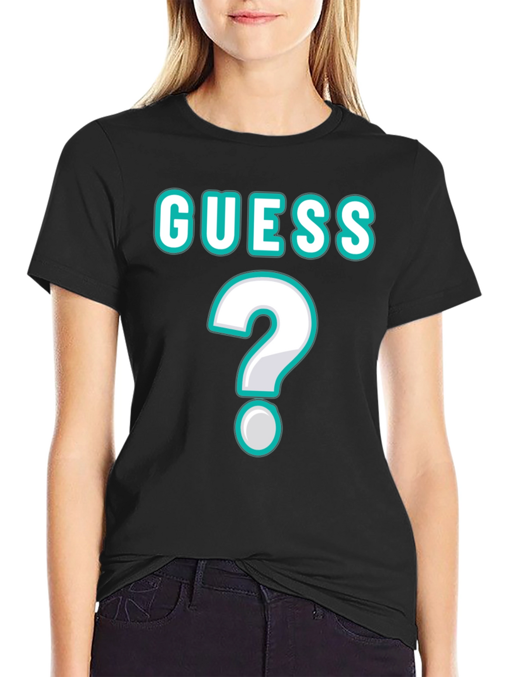 Guess Unisex T-Shirt with Question Mark Design