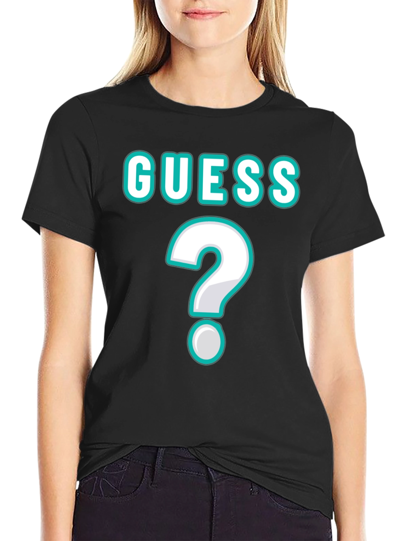 Guess Unisex T-Shirt with Question Mark Design