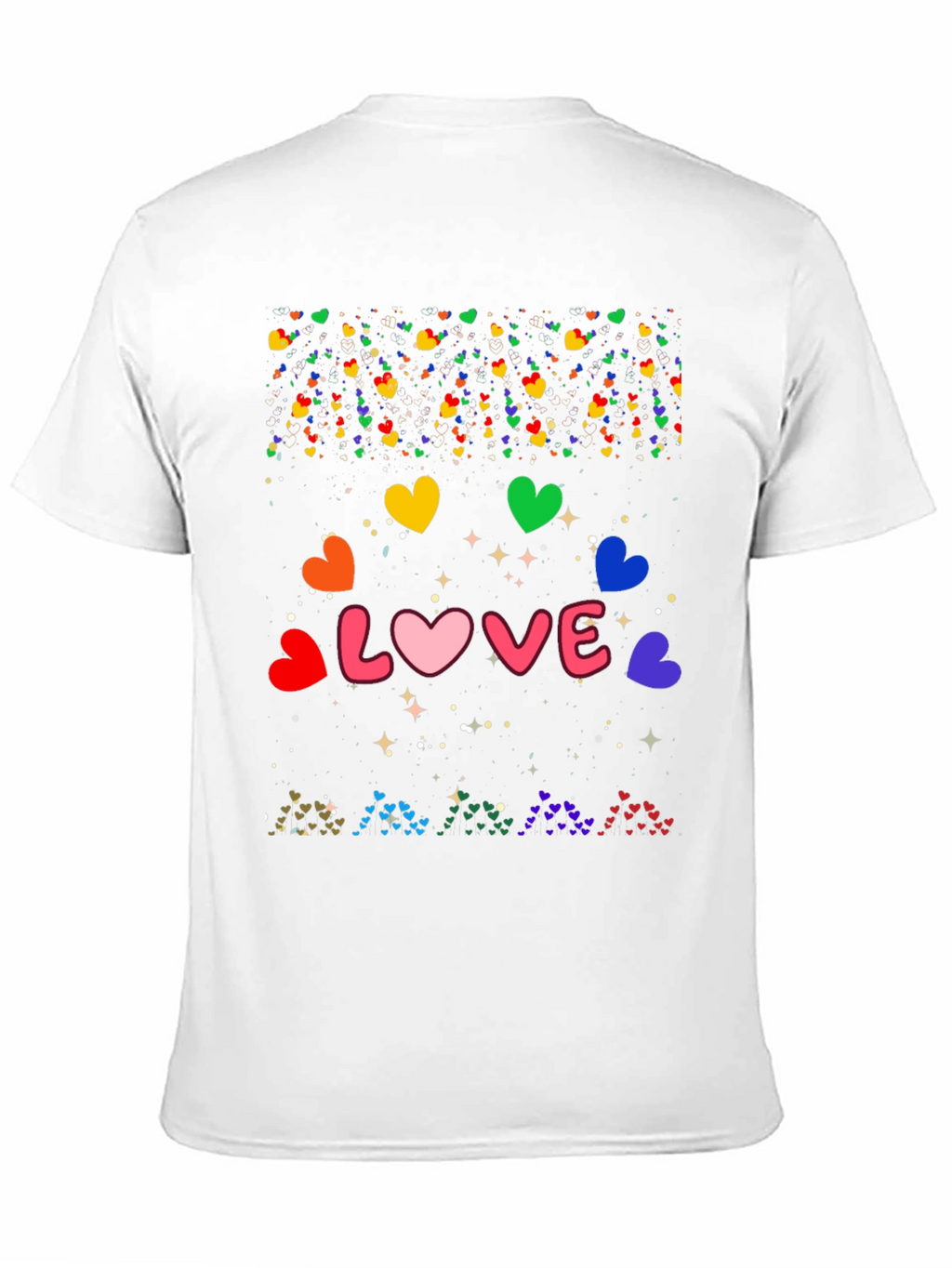 Love Hearts Graphic Tee - Black