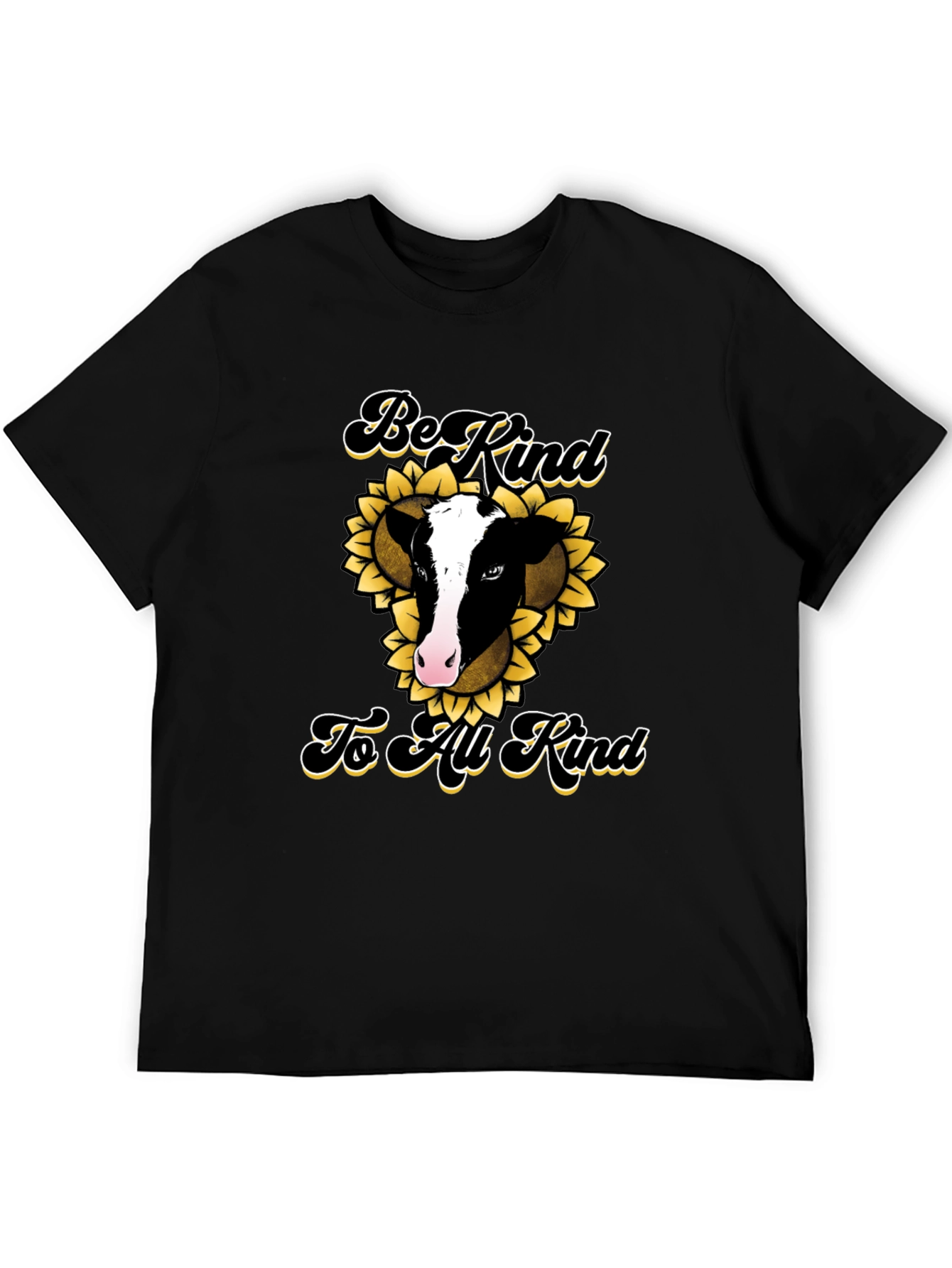 Be Kind to All Kind Cow & Sunflower Graphic Tee