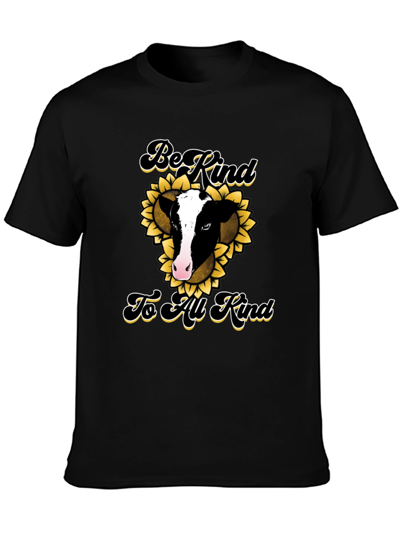Be Kind to All Kind Cow & Sunflower Graphic Tee