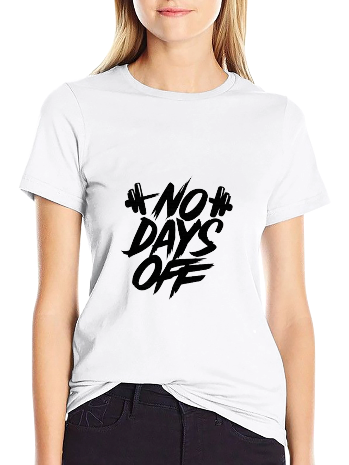 No Days Off Black T-Shirt: Gym Motivation