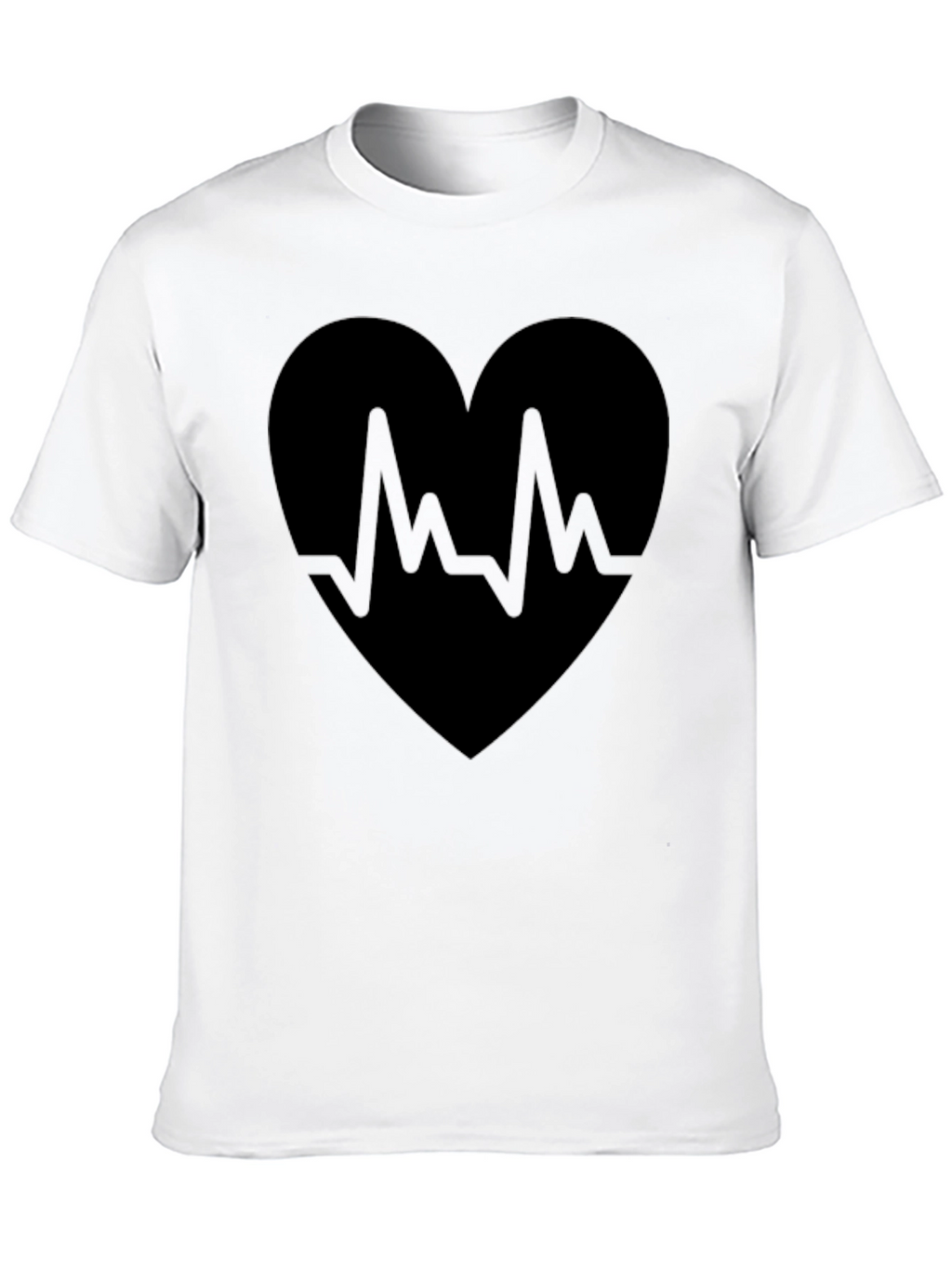 Heartbeat Heart Graphic Black T-Shirt
