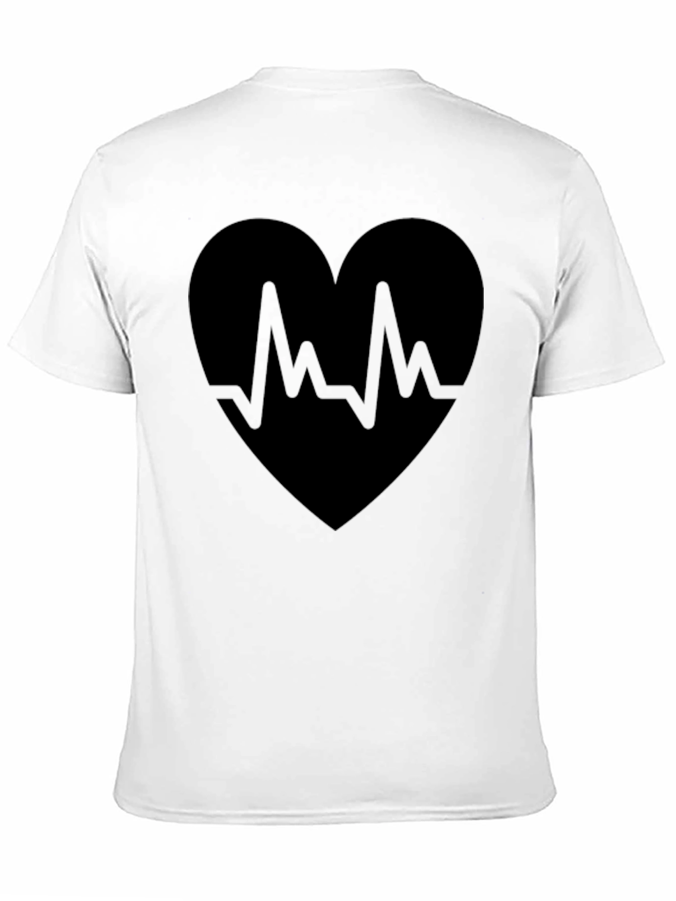Heartbeat Heart Graphic Black T-Shirt