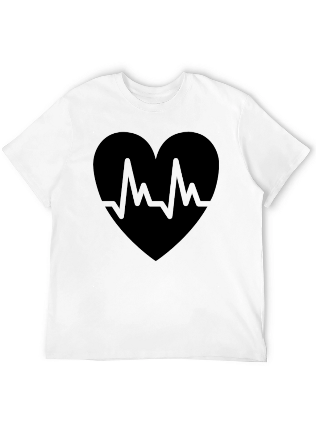 Heartbeat Heart Graphic Black T-Shirt