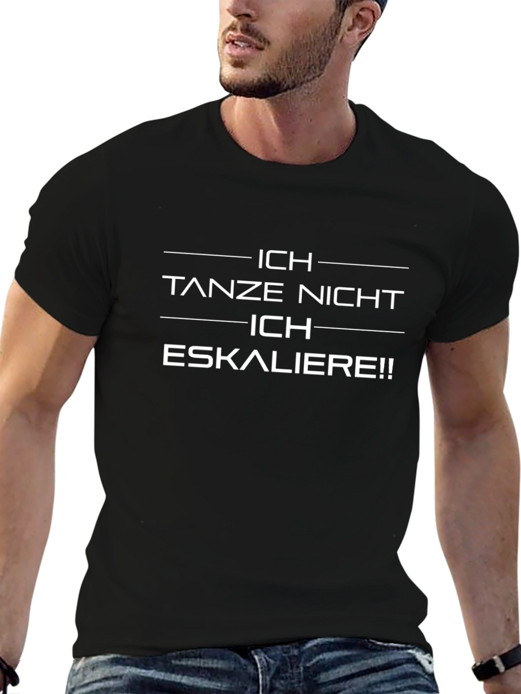 Ich Eskaliere Black T-Shirt