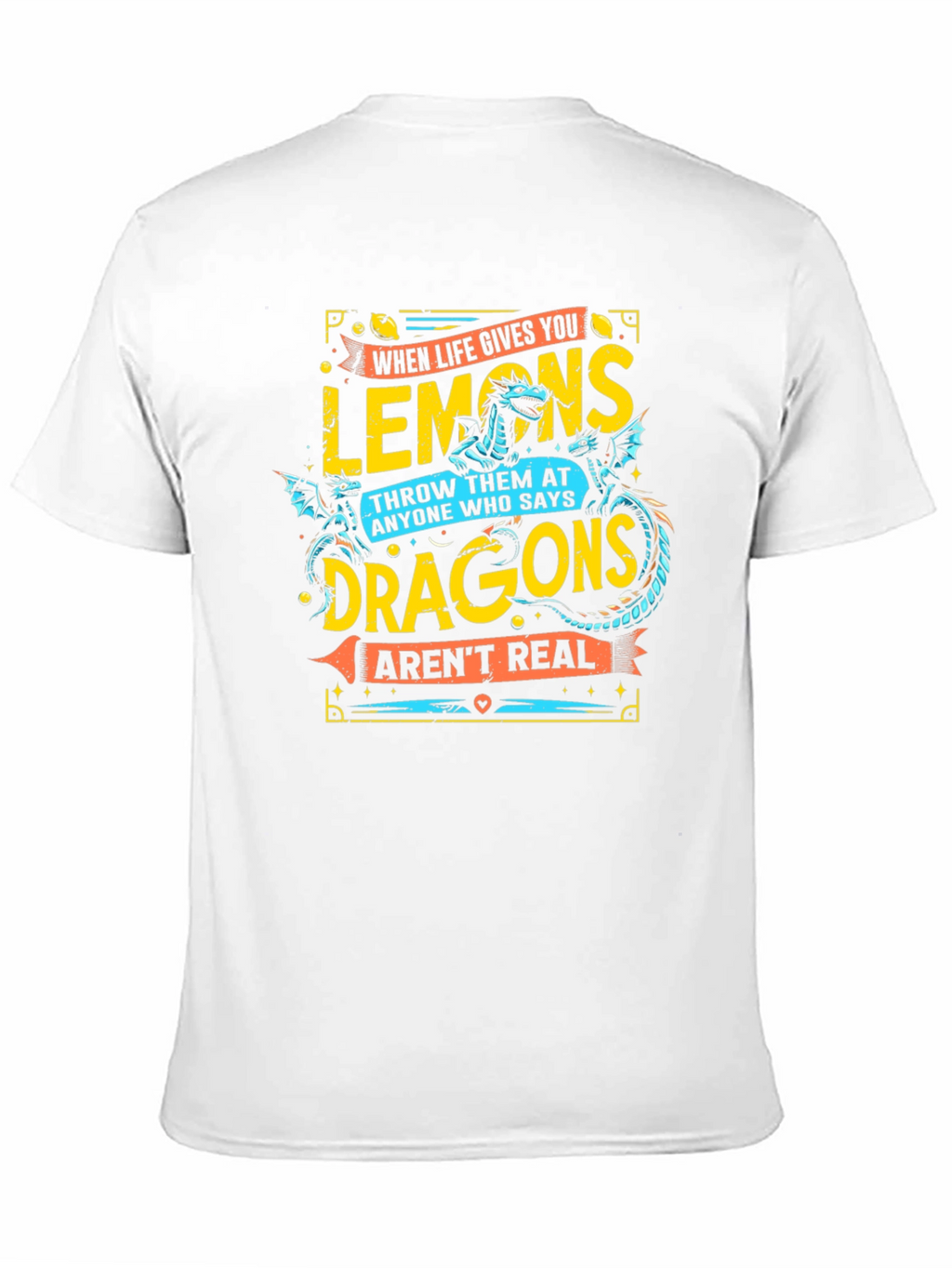 Funny Lemons & Dragons Graphic T-Shirt