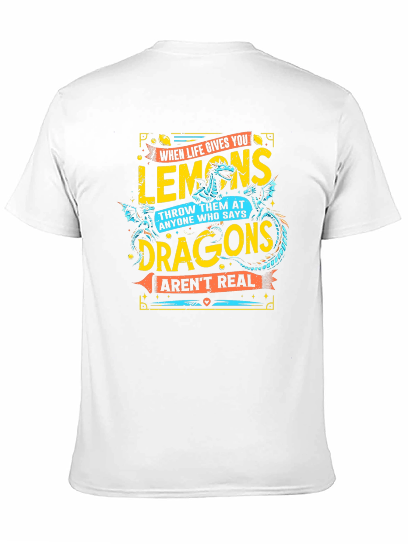 Funny Lemons & Dragons Graphic T-Shirt