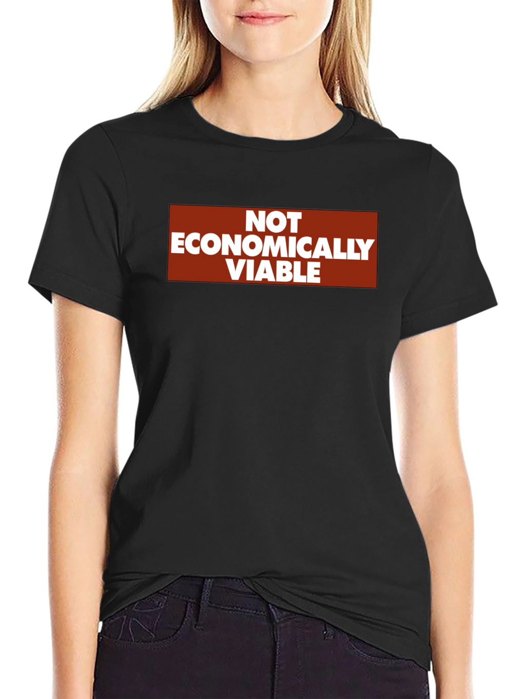 Not Economically Viable Graphic T-Shirt - Black