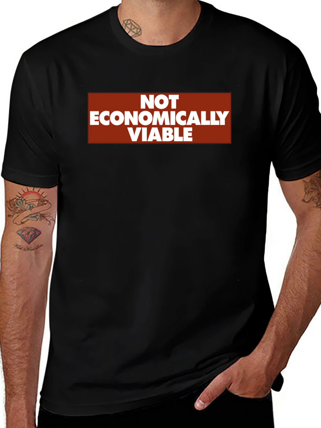 Not Economically Viable Graphic T-Shirt - Black