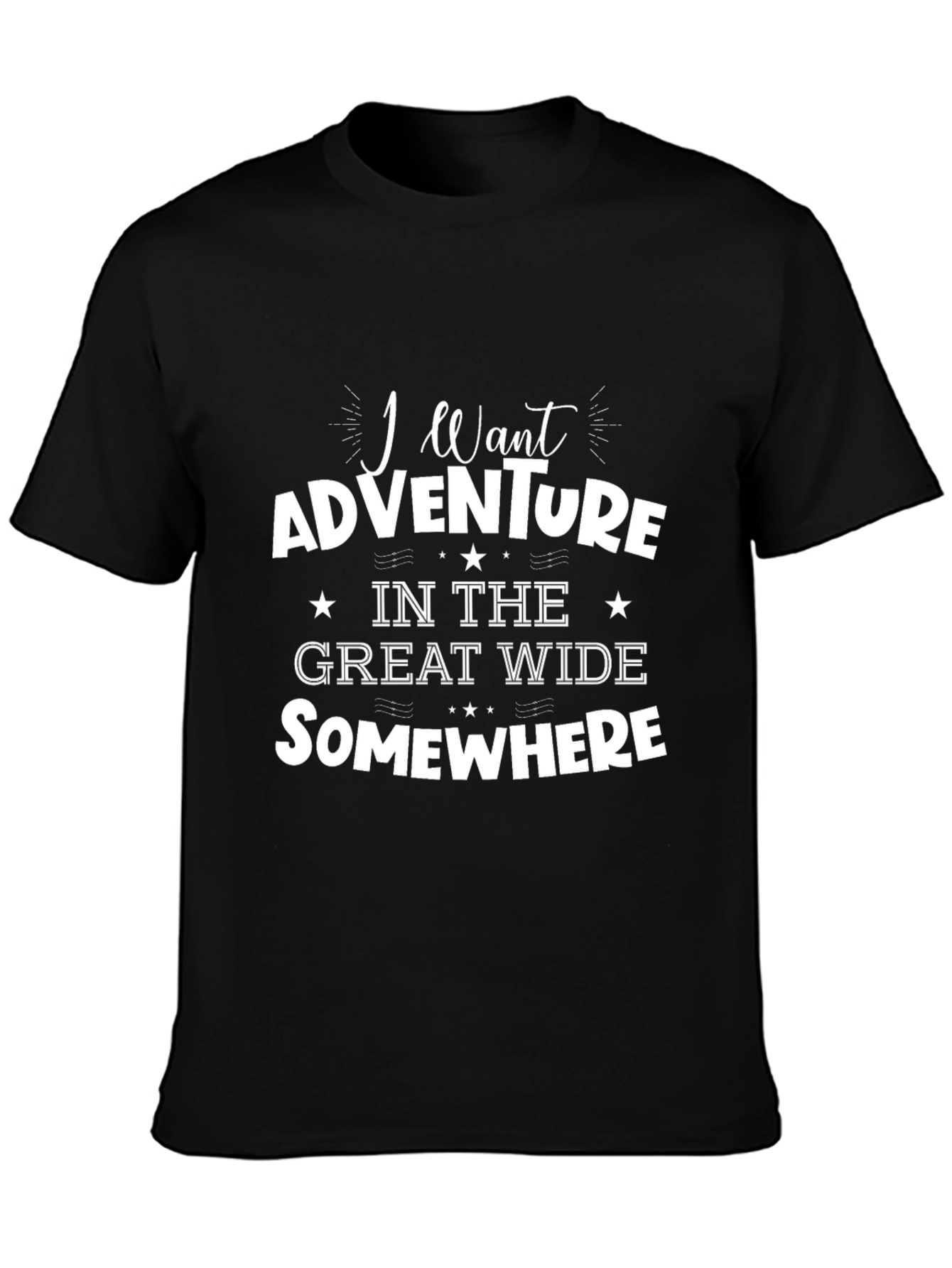 Adventure Seeker Black Graphic Tee